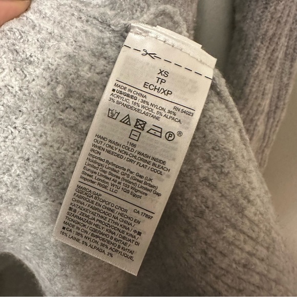 GAP Grey Ribbed Hooded Long Cardigan - Picture 4 of 5